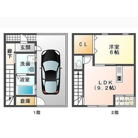 アインス多布施の物件間取画像